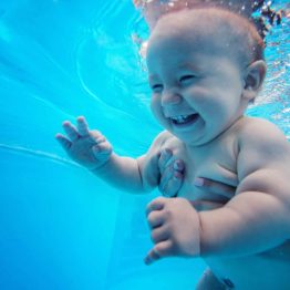 Baby Swimming Practice